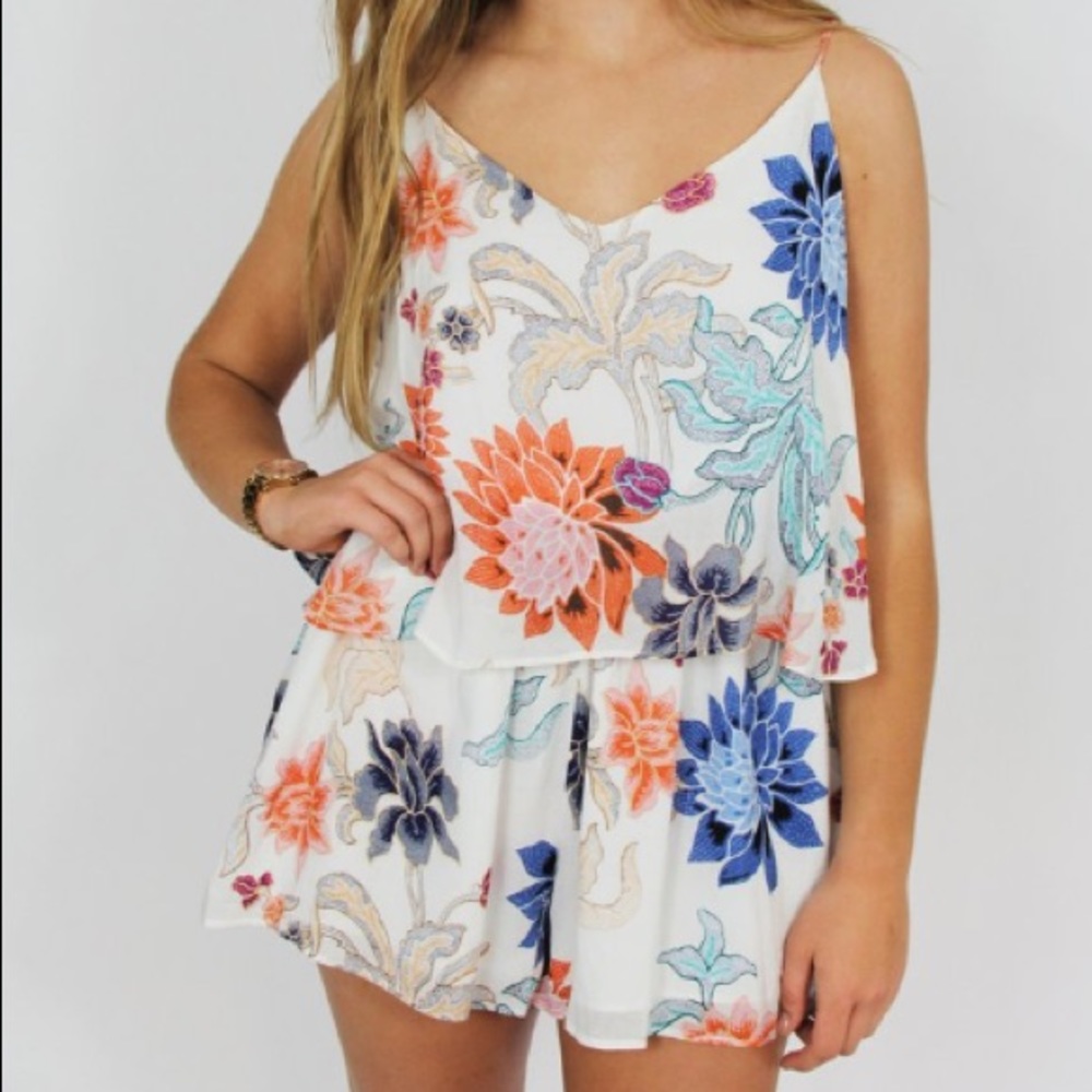 MINKPINK Floral Romper
